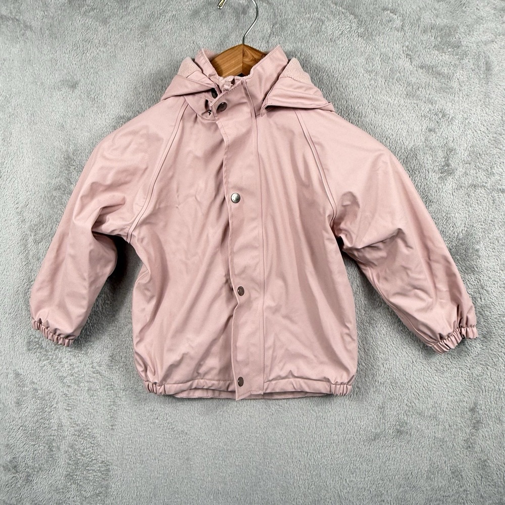 Kuling Windproof Waterproof Fleece Lined Jacket Size 5T Pink Snaps Winter Ski